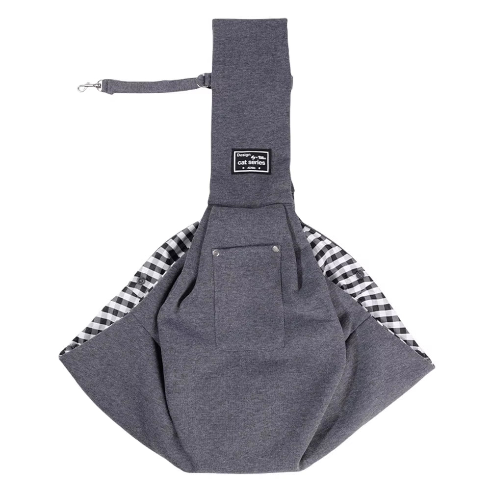 Pet Dog Sling Carrier Pet Crossbody Shoulder Bag Adjustable Strap Pet Carrier Bag with Safety Harness for Small Dogs Cats