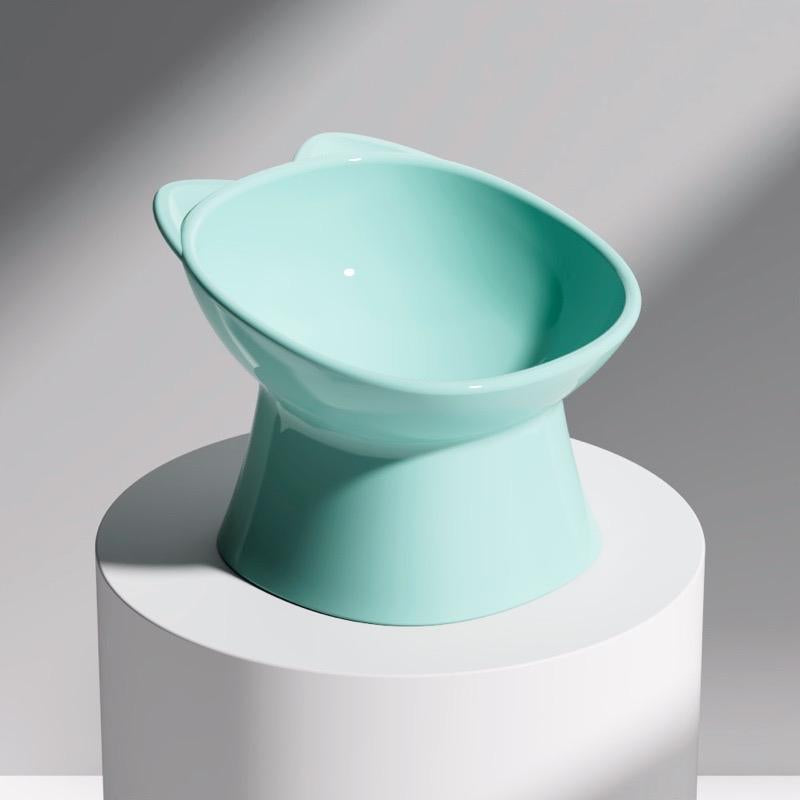 Pet Elevated Bowl, Dog and Cat Plates, 15° Tilted Elevated Bowl, Pet Water or Food Bowl for Small or Medium Size Dogs Cats