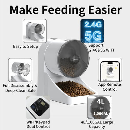 Holiday Haul ⭐ Geoorood 4L Smart Cat Feeder — WiFi Auto Dispenser for Cats & Small Pets #Tiktokshopholidayhaul