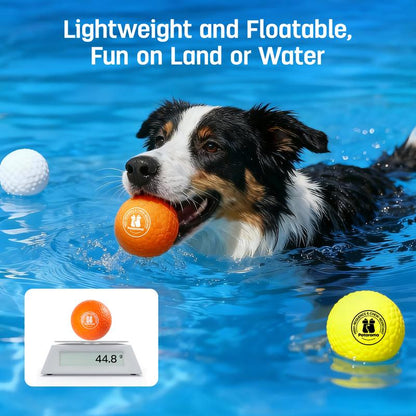 Potaroma Dog Ball Toys for Aggressive Chewers – 3 Pack Indestructible E-TPU Bouncy Pet Fetch Balls Floating Water Pool Toy for Small & Large Dogs, Indoor & Outdoor 2.8 Inch Diameter