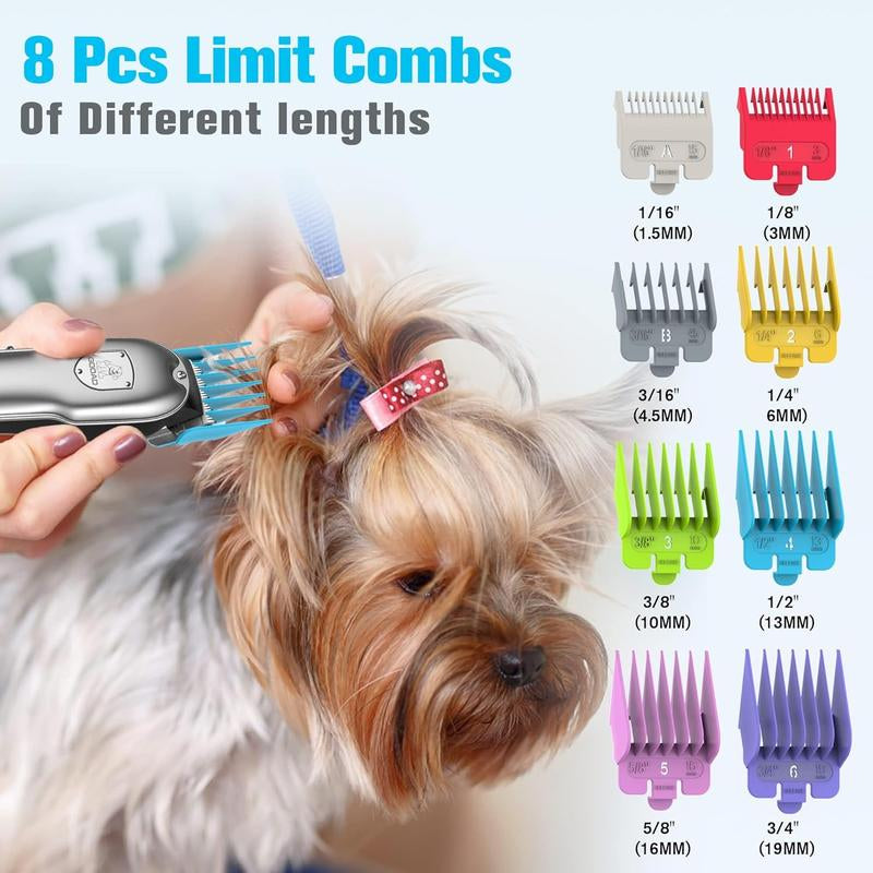 GOOAD Dog Clippers for Grooming, Dog Grooming Kit, Cordless Dog Grooming Clippers for Thick Coats, Dog Hair Trimmer, Low Noise Dog Shaver Clippers, Quiet Pet Hair Clippers for Dogs Cats