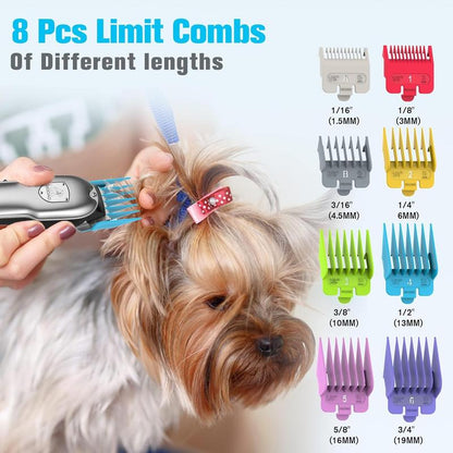 GOOAD Dog Clippers for Grooming, Dog Grooming Kit, Cordless Dog Grooming Clippers for Thick Coats, Dog Hair Trimmer, Low Noise Dog Shaver Clippers, Quiet Pet Hair Clippers for Dogs Cats