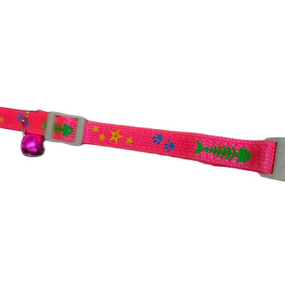 Pink Cat Collar for Pet Fashion Accessories - Neck Accessory for Cats Adjustable