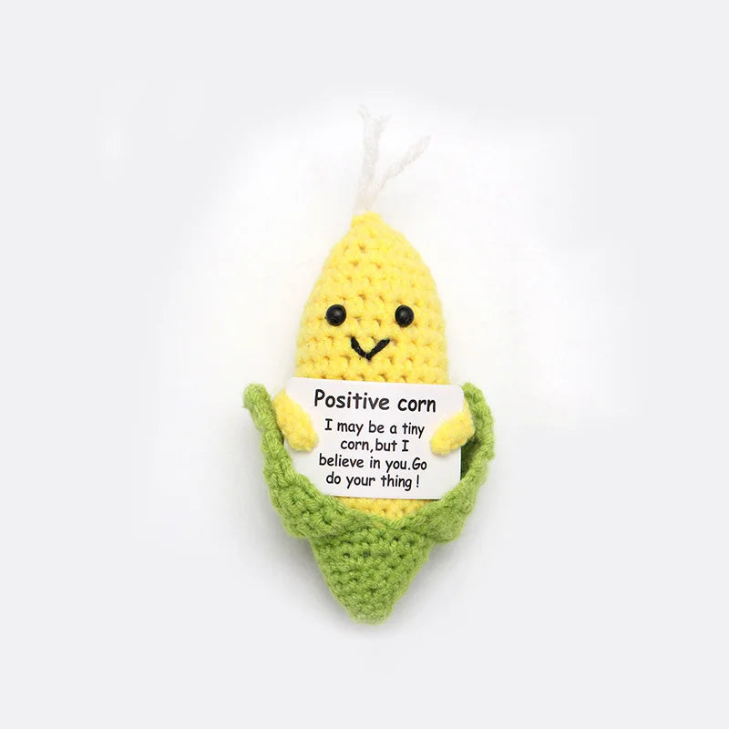 Positive Energy Crochet Potatoes Doll Crochet Vegetable Fruit Pickle Mini Gift Handmade Knitted Duck Ornament Home Room Decor