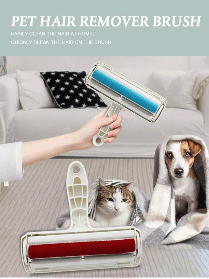 Reusable Pet Hair Remover Roller - Lint Roller for Cat & Dog Hair - Portable Fur Remover for Couch, Furniture, Carpet, and Bedding - Self-Cleaning Design Hair Removal Pet Hair Pet Hair