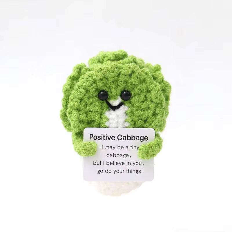 Positive Energy Crochet Potatoes Doll Crochet Vegetable Fruit Pickle Mini Gift Handmade Knitted Duck Ornament Home Room Decor