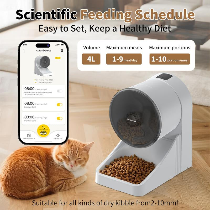 Holiday Haul ⭐ Geoorood 4L Smart Cat Feeder — WiFi Auto Dispenser for Cats & Small Pets #Tiktokshopholidayhaul