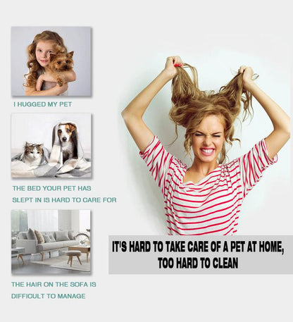 Reusable Pet Hair Remover Roller - Lint Roller for Cat & Dog Hair - Portable Fur Remover for Couch, Furniture, Carpet, and Bedding - Self-Cleaning Design Hair Removal Pet Hair Pet Hair