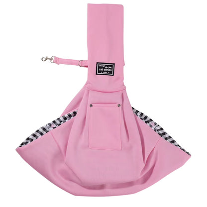 Pet Dog Sling Carrier Pet Crossbody Shoulder Bag Adjustable Strap Pet Carrier Bag with Safety Harness for Small Dogs Cats