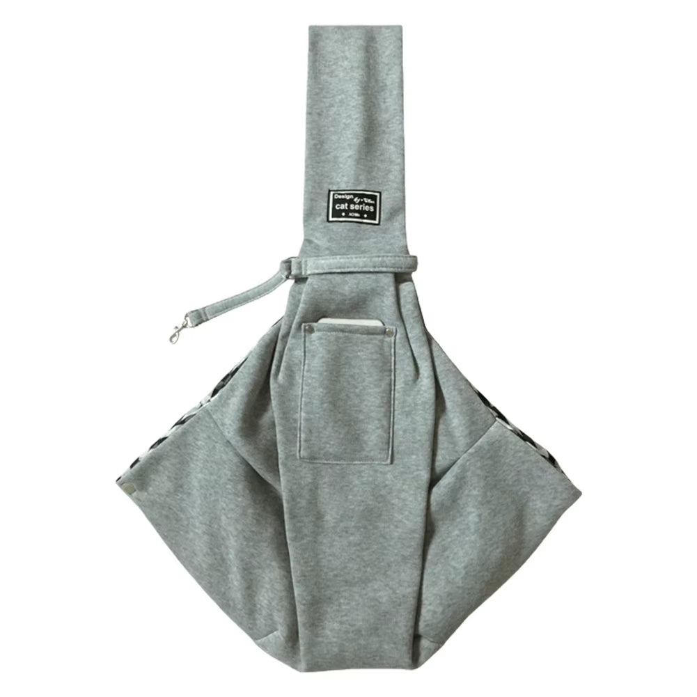 Pet Dog Sling Carrier Pet Crossbody Shoulder Bag Adjustable Strap Pet Carrier Bag with Safety Harness for Small Dogs Cats