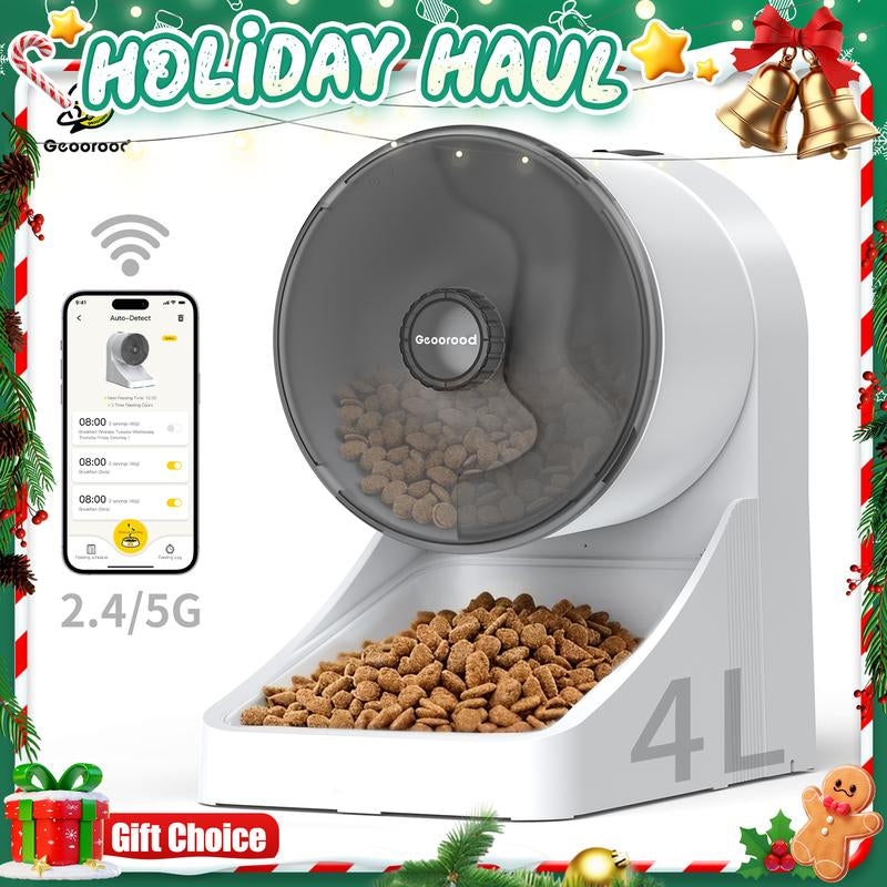 Holiday Haul ⭐ Geoorood 4L Smart Cat Feeder — WiFi Auto Dispenser for Cats & Small Pets #Tiktokshopholidayhaul