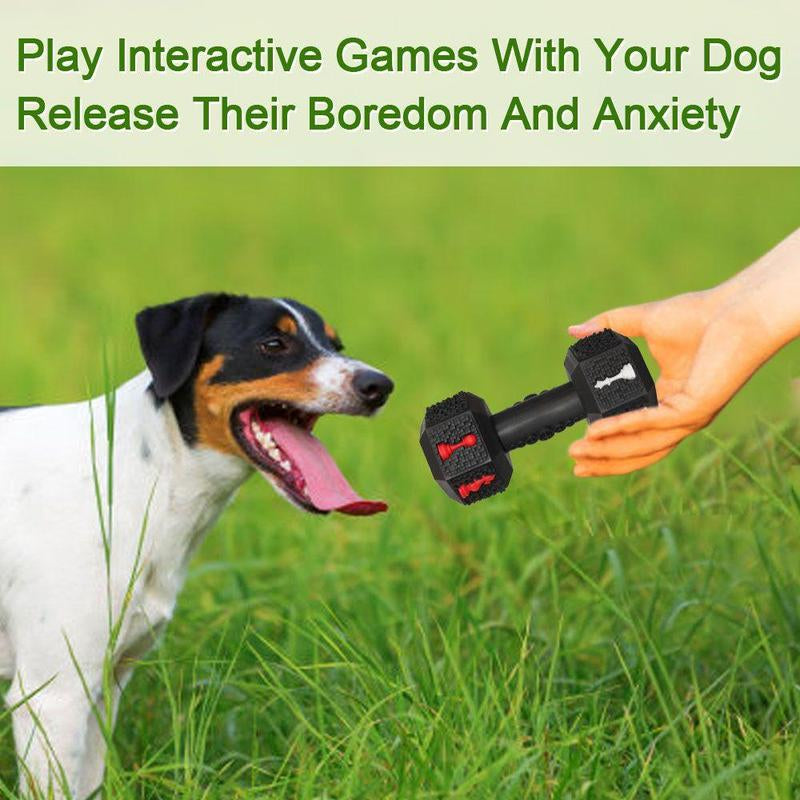 Dog Dumbbell Shape Chew Toy, Cute Dumbbell Design Dog Chew Toy, Interactive Dog Toy for Training & Playing, Valentine'S Day Gift