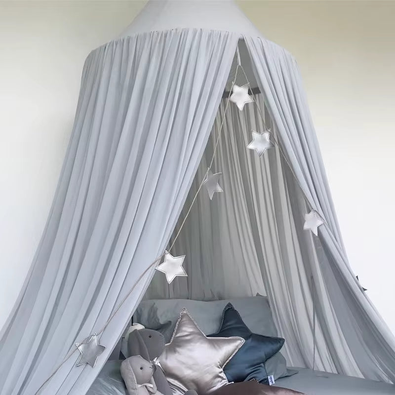 New Kids Baby Chiffon Mosquito Net Romantic Pink Princess Canopy Tent Bed Curtain for Adult Girls Nordic Style Home Decoration