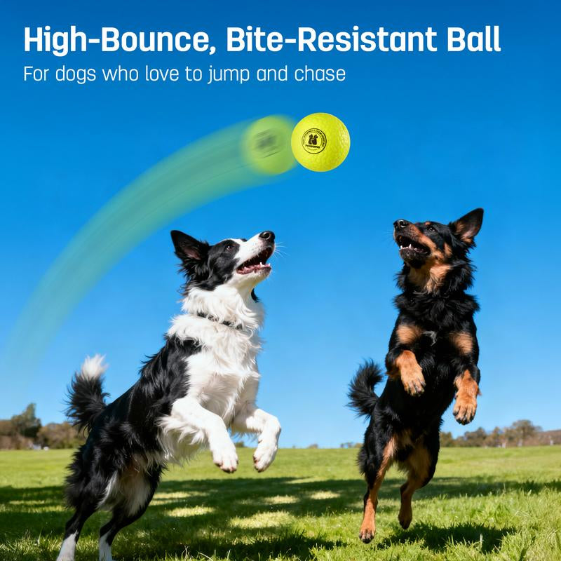 Potaroma Dog Ball Toys for Aggressive Chewers – 3 Pack Indestructible E-TPU Bouncy Pet Fetch Balls Floating Water Pool Toy for Small & Large Dogs, Indoor & Outdoor 2.8 Inch Diameter