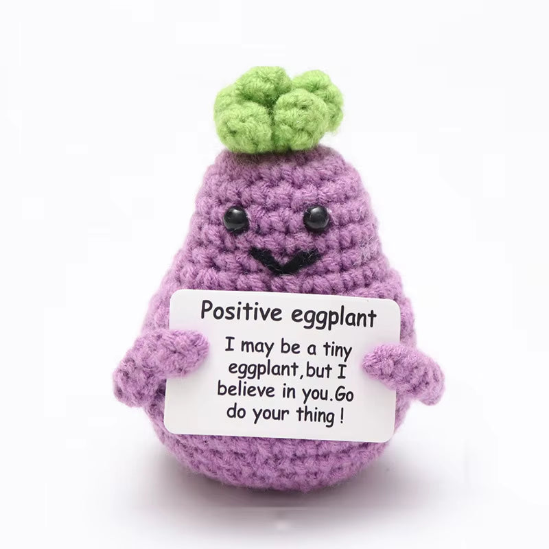 Positive Energy Crochet Potatoes Doll Crochet Vegetable Fruit Pickle Mini Gift Handmade Knitted Duck Ornament Home Room Decor