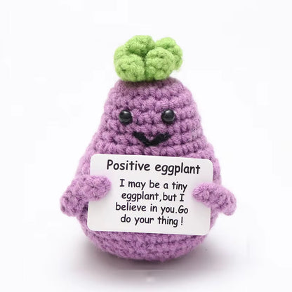 Positive Energy Crochet Potatoes Doll Crochet Vegetable Fruit Pickle Mini Gift Handmade Knitted Duck Ornament Home Room Decor