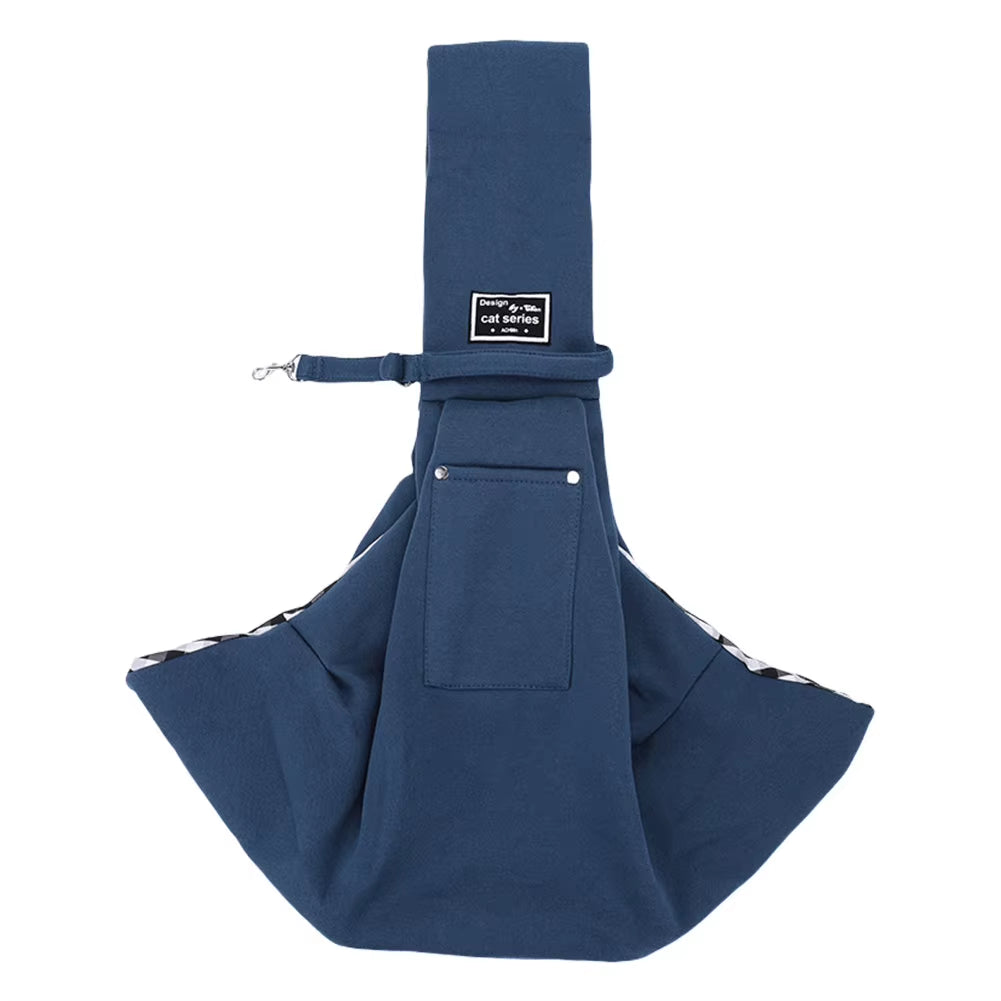 Pet Dog Sling Carrier Pet Crossbody Shoulder Bag Adjustable Strap Pet Carrier Bag with Safety Harness for Small Dogs Cats