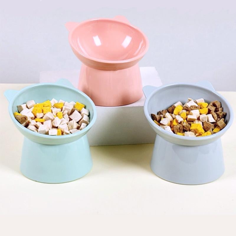 Pet Elevated Bowl, Dog and Cat Plates, 15° Tilted Elevated Bowl, Pet Water or Food Bowl for Small or Medium Size Dogs Cats
