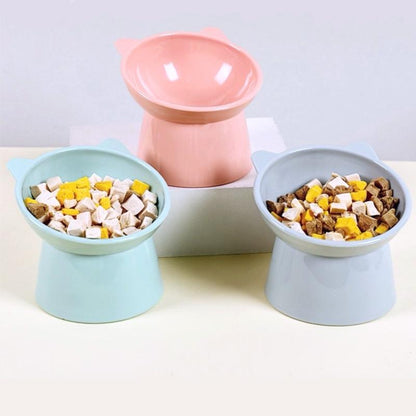 Pet Elevated Bowl, Dog and Cat Plates, 15° Tilted Elevated Bowl, Pet Water or Food Bowl for Small or Medium Size Dogs Cats