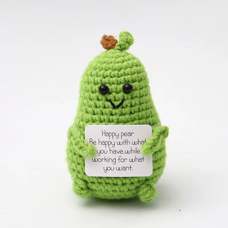 Positive Energy Crochet Potatoes Doll Crochet Vegetable Fruit Pickle Mini Gift Handmade Knitted Duck Ornament Home Room Decor