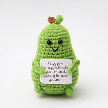 Positive Energy Crochet Potatoes Doll Crochet Vegetable Fruit Pickle Mini Gift Handmade Knitted Duck Ornament Home Room Decor