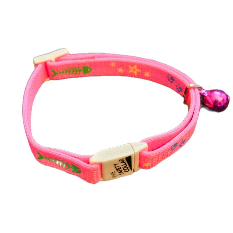 Pink Cat Collar for Pet Fashion Accessories - Neck Accessory for Cats Adjustable