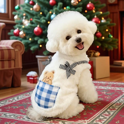 Christmas Cute & Cozy Fleece Pet Outfit Warm Turtleneck Winter Clothes for Dogs & Cats Perfect Christmas Gift for Animals
