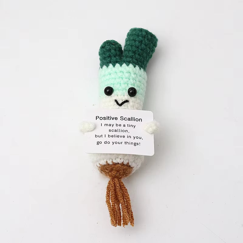 Positive Energy Crochet Potatoes Doll Crochet Vegetable Fruit Pickle Mini Gift Handmade Knitted Duck Ornament Home Room Decor