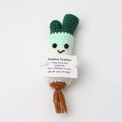 Positive Energy Crochet Potatoes Doll Crochet Vegetable Fruit Pickle Mini Gift Handmade Knitted Duck Ornament Home Room Decor