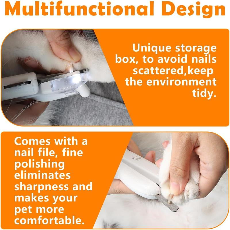 Dog and Cat Nail Clippers and Trimmers - Illuminate Nail Bloodline, Avoid Overcutting Nails, Especially Sharp for Thick Nails, Pet Nail Clippers with Nail File, Suitable for Small, Medium, and Large Dogs and Cats