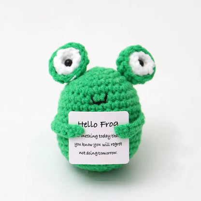 Positive Energy Crochet Potatoes Doll Crochet Vegetable Fruit Pickle Mini Gift Handmade Knitted Duck Ornament Home Room Decor