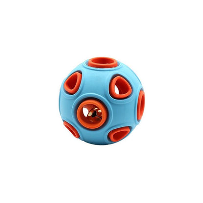Dog Toy Ball, Dog Interactive Ball with Ring Bells. Rubber Bouncy Ball Blue Ball. Chewing Toy for Dogs and Cats