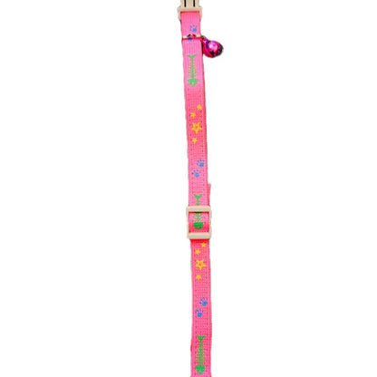 Pink Cat Collar for Pet Fashion Accessories - Neck Accessory for Cats Adjustable