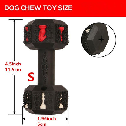Dog Dumbbell Shape Chew Toy, Cute Dumbbell Design Dog Chew Toy, Interactive Dog Toy for Training & Playing, Valentine'S Day Gift