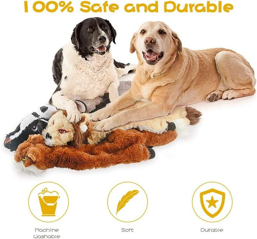 Dog Squeaky Toys – No Stuffing Plush Chew Toy for Small, Medium, and Large Breeds, Durable Interactive Pet Supplies for Teething and Chewing