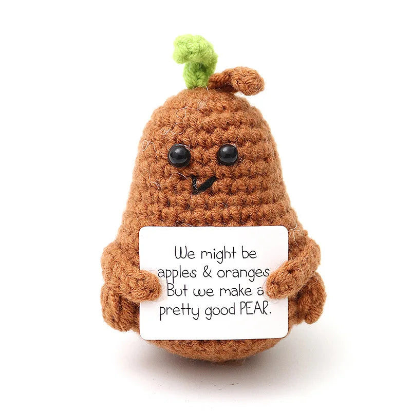 Positive Energy Crochet Potatoes Doll Crochet Vegetable Fruit Pickle Mini Gift Handmade Knitted Duck Ornament Home Room Decor