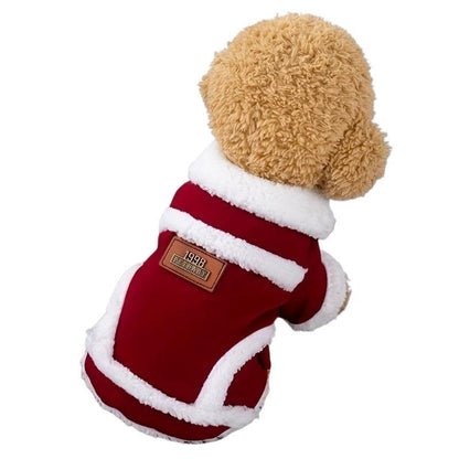 Dachshund Merch Santa Claus Pet Vest Cozy Knitted Dog Jacket Waterproof Dog Coat Small to Medium Breeds Winter Th Easy Button Closure 100% Polyester Fleece Dog Winter Clothes