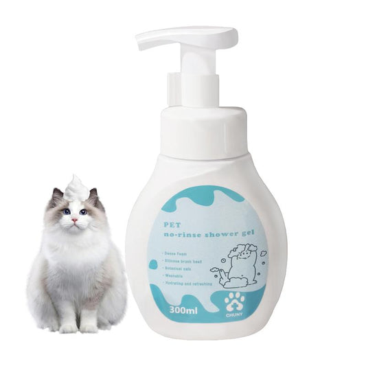 Chuny Pet Shower Gel, 300Ml Plant-Based Formula, Suitable for Cats and Dogs, Pet Shampoo, No Need to Rinse after Use