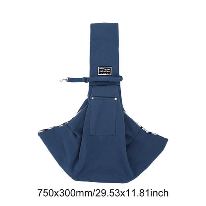 Pet Dog Sling Carrier Pet Crossbody Shoulder Bag Adjustable Strap Pet Carrier Bag with Safety Harness for Small Dogs Cats