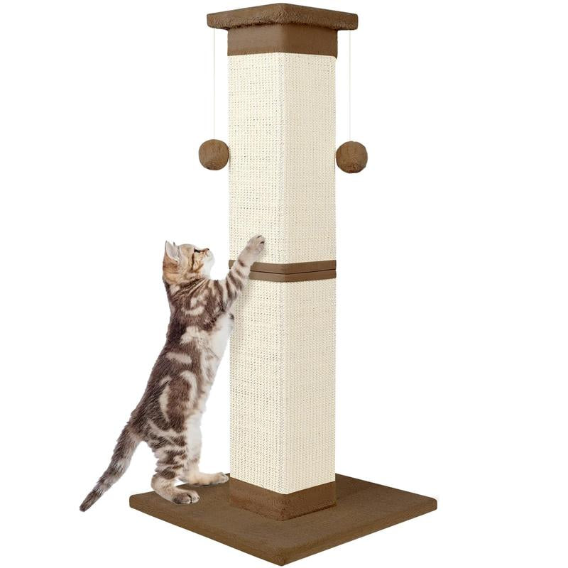 Cat 33 Inch Sisal Scratch for Indoor Cats Large Scratcher Protect Your Furniture All Breeds