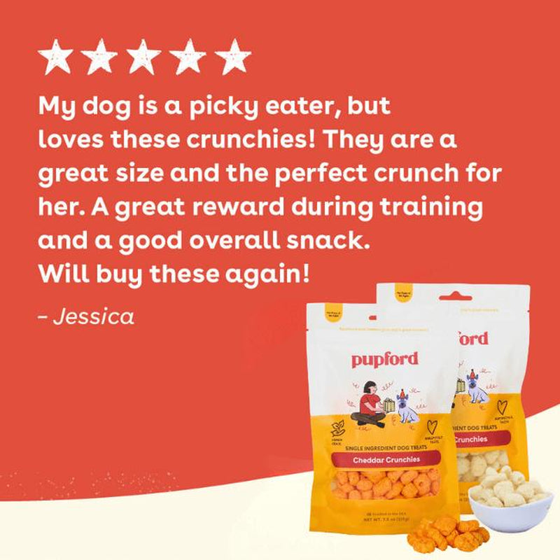 Pupford Cheese Crunchies Bundle - Ideal for All Dog Ages and High Reward Treats. Made in the USA