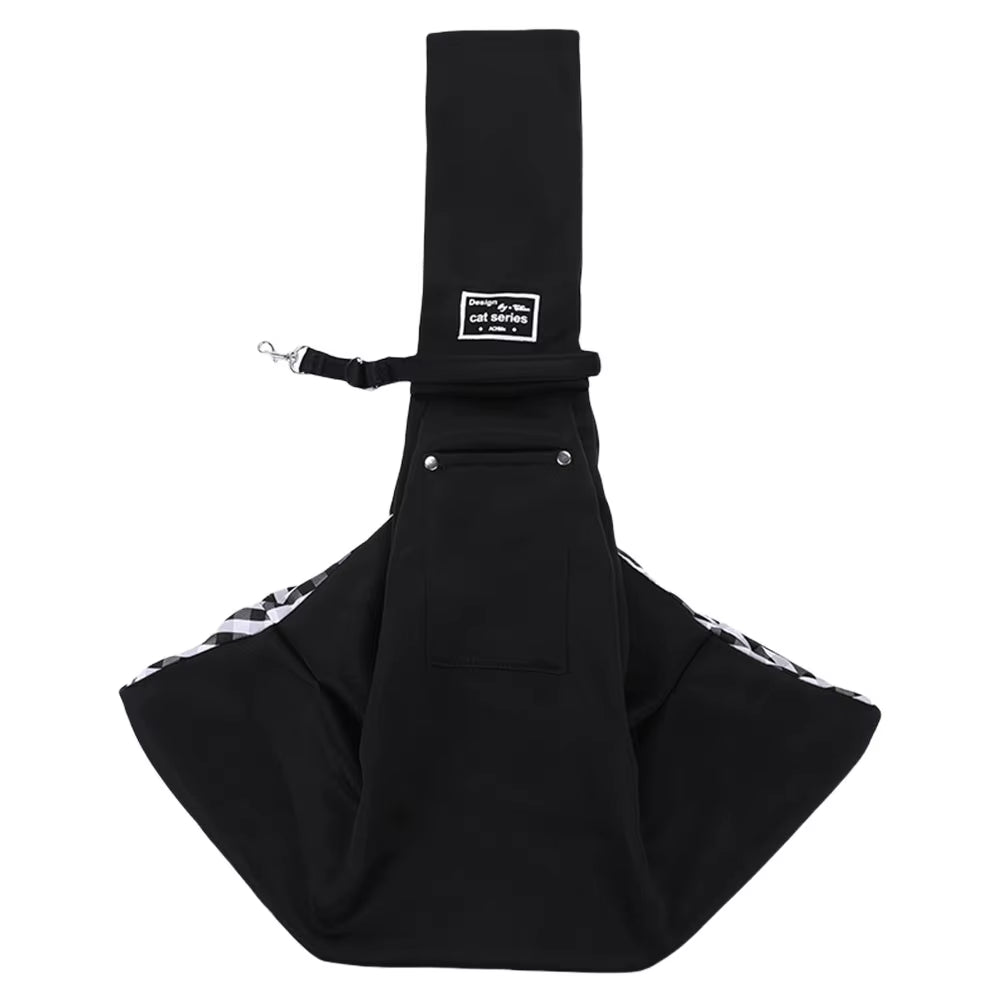 Pet Dog Sling Carrier Pet Crossbody Shoulder Bag Adjustable Strap Pet Carrier Bag with Safety Harness for Small Dogs Cats