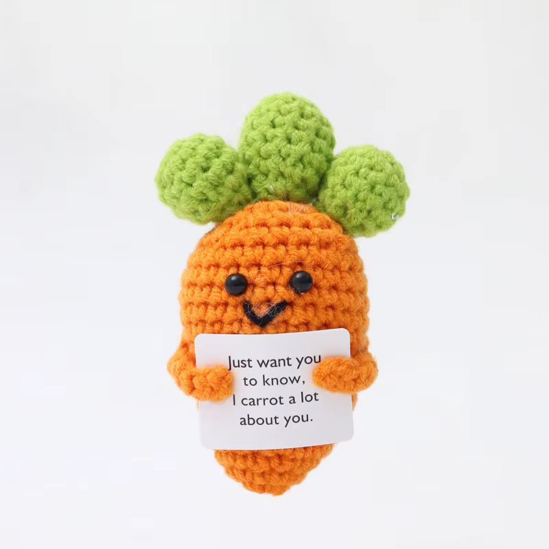 Positive Energy Crochet Potatoes Doll Crochet Vegetable Fruit Pickle Mini Gift Handmade Knitted Duck Ornament Home Room Decor