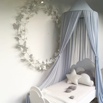 New Kids Baby Chiffon Mosquito Net Romantic Pink Princess Canopy Tent Bed Curtain for Adult Girls Nordic Style Home Decoration